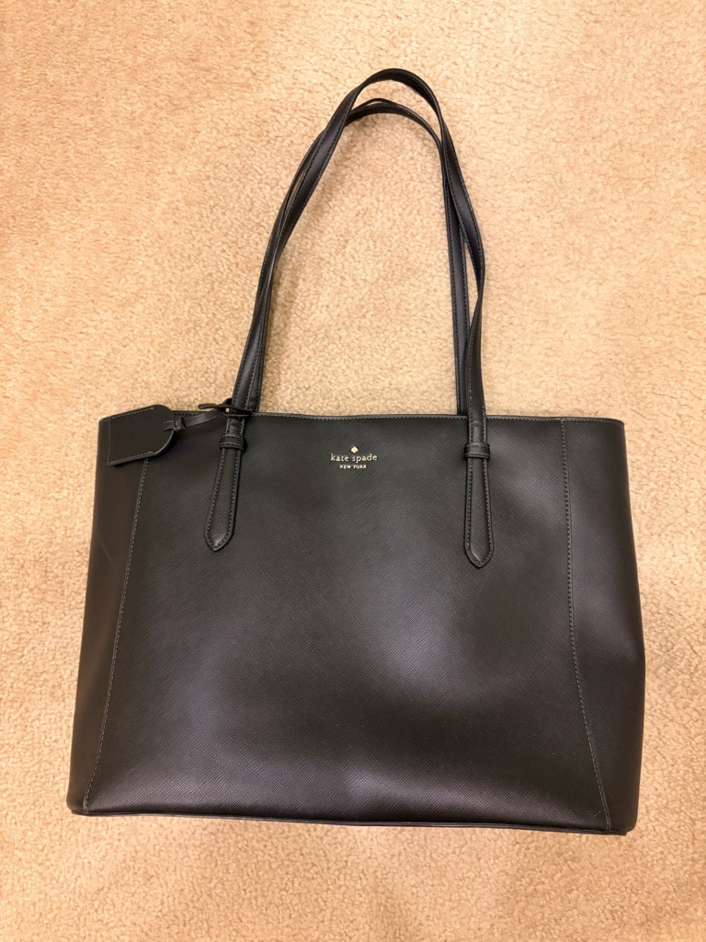 kate spade Black Leather Tote Laptop Bag